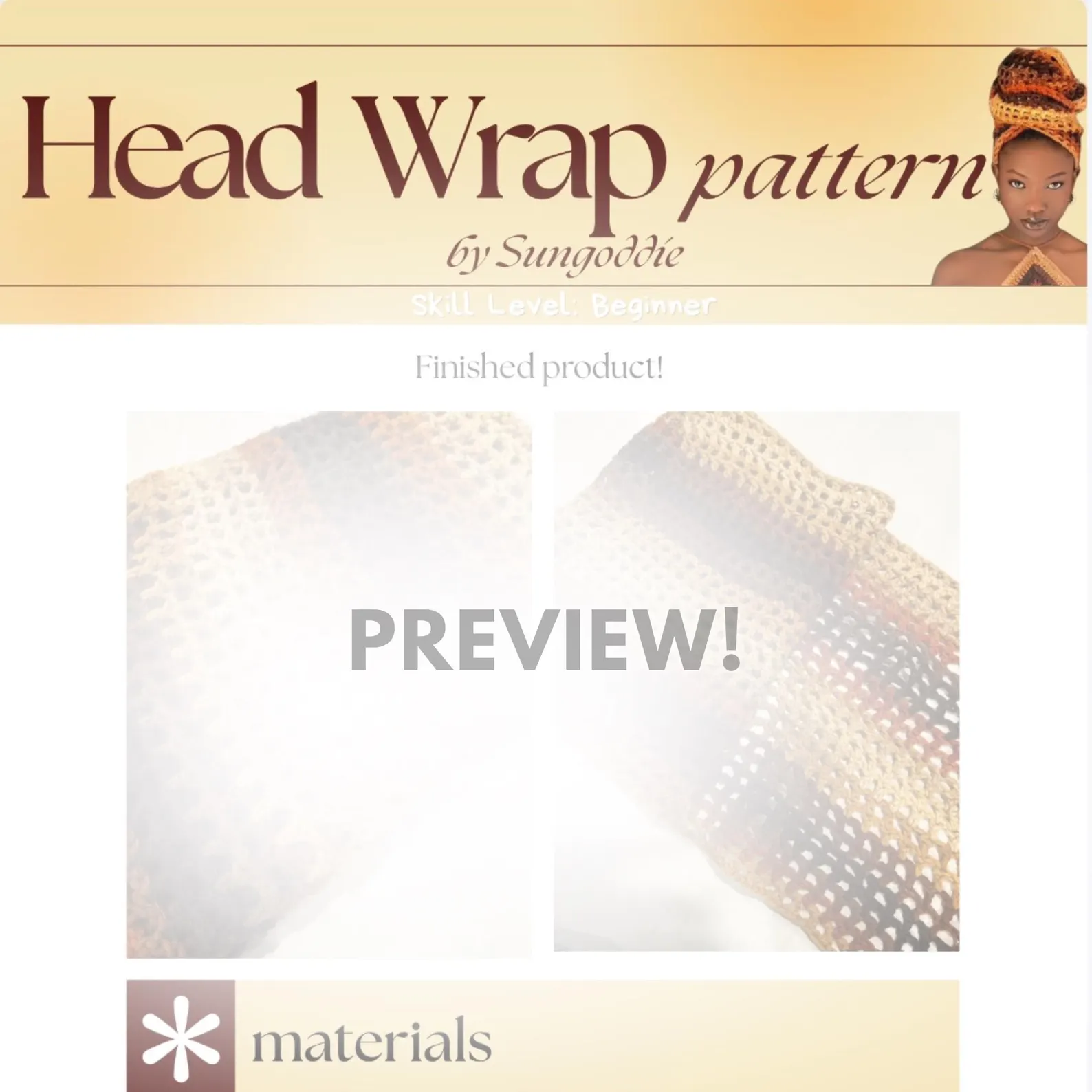 Head Wrap Pattern 🧶