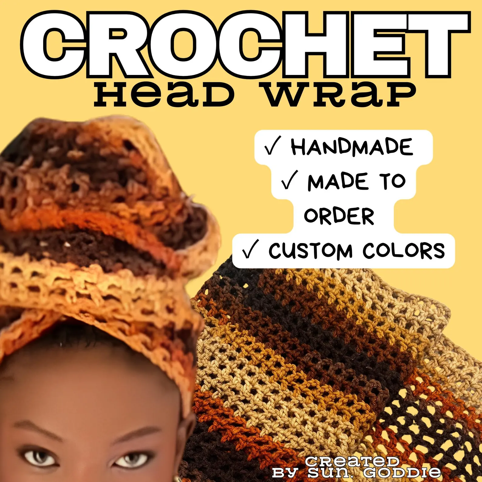 Boho Head Wrap  | Hair Accessory, Hair Scarf, Custom Colors Available