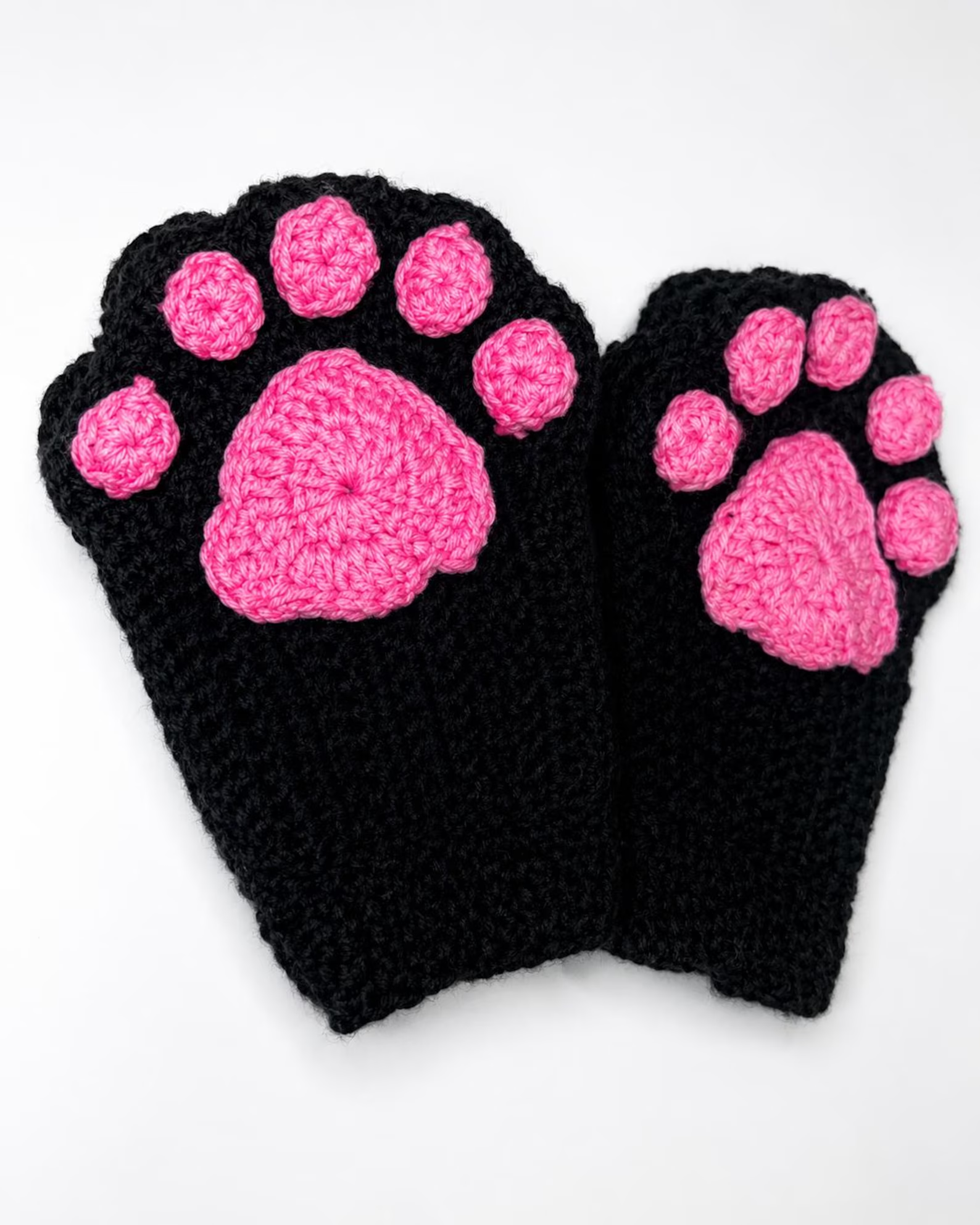 Cat Paw Fingerless Gloves | Kawaii Hand Warmers | Handmade Cat Lover Mittens
